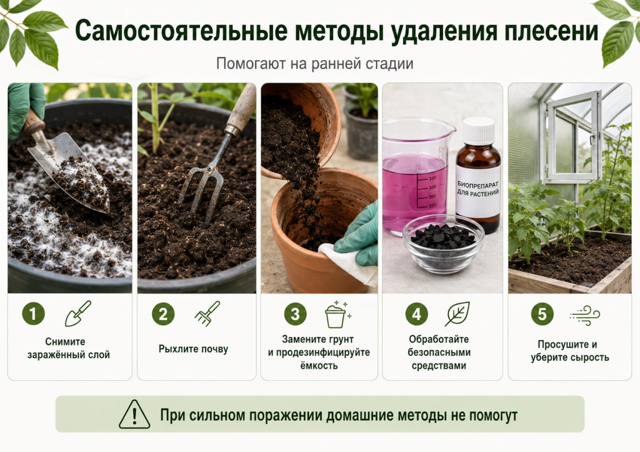 самостоятельные методы борьбы с плесенью на даче